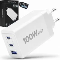 GreenHec USB C Ladegerät 100w - GaN III Labtop, Macbook Mehrfach Charger PPS USB-Ladegerät (5,00 mA, Packung, 100w, Fast Charge Netzteil, Schnelllade Stecker iPad, Multi 3in1)
