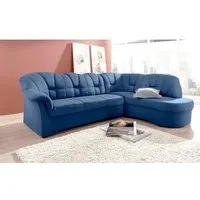 DOMO collection Ecksofa Papenburg, zeitlose Rückensteppung, elegante Armlehne, L-Form, mit Ottomane, wahlweise mit Bettfunktion