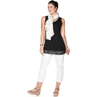 Sheego Shirttop Longtop Ärmellos