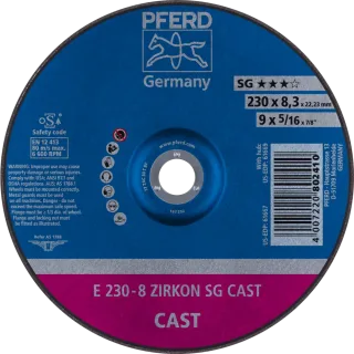 PFERD TOOLS Schruppscheibe E ZIRKON Speziallinie SGP CAST für Guss - 62223747