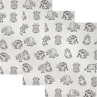 Kracht Geschirrtuch Geschirrtuch "Katzenreihe" 3er-Pack, Halbleinen Motiv
