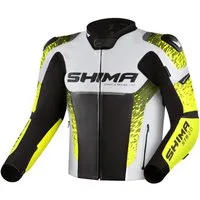 SHIMA Motorradjacke STR 2.0 Motorrad Lederjacke Rückenprotektor enthalten,perforiert