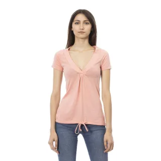 V-Ausschnitt Kurzarm-T-Shirt