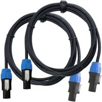 Pronomic BOXSP1-2.5 Lautsprecher Kabel 2,5 m Audio-Kabel, 2-Pol Speakon-kompatibel, (250 cm), Spannzangen-Zugentlastung, Niedrige Leiterkapazität