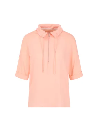 Marc Cain Sports - Troyer-Blusenshirt mit Feinripp tropical peach - Gr. - 42