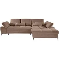 OTTO home Ecksofa Costello L-Form, B: 301 cm mit Sitztiefen-, Armteilverstellung &, 3 Nierenkissen, optional Bettfunktion & Bettkasten