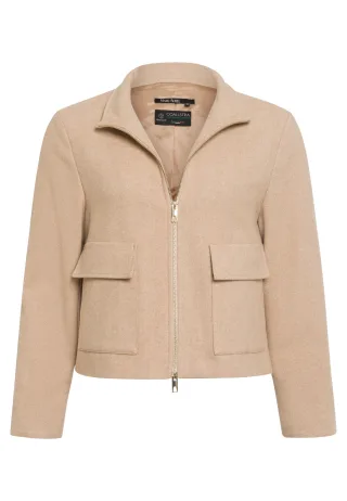 Marc Aurel - Jacke aus italienischer Wollmischung beige varied - Gr. - 40