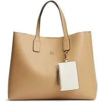 Tommy Hilfiger Henkeltasche TH ICON SATCHEL (Set, Mit Taschenanhänger), Damen Handtasche, Shopper, Satchel mit Taschenanhänger