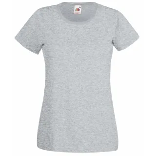 Fruit Of The Loom Damen/Damen Lady-Fit Valueweight Kurzarm-T-Shirt (5er Pack) (Heather Grey)