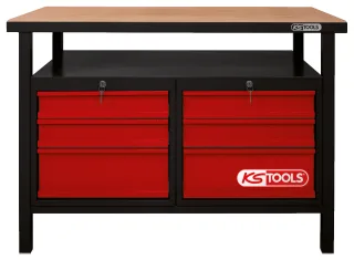KS Tools Werkbank mit 6 Schubladen, H840xB1200xT600mm - 865.0004