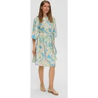 s.Oliver Minikleid Kleid Viskose-Kleid mit Fledermausärmeln