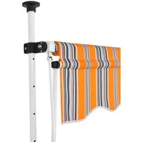 vidaXL Markise Einziehbare Markise Handbetrieben 300 cm Gelb/Blau Gestreift