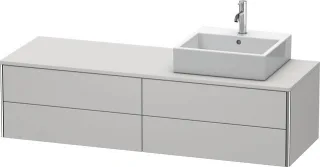 Duravit XSquare Konsolenwaschtischunterbau wandhängend Nordic Weiß Seidenmatt 1600x548x400 mm - XS49 XS4914R3939
