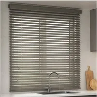 Victoria M. Jalousie KAYA Jalousie in Holzoptik 35 mm, 70x130 cm, holzdunkel strukturiert, mit Bohrenohne Bohren, freihängend, 35 mm, Individuelle Lichtregulierung
