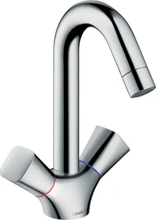 Hansgrohe Zweigriff Waschtischarmatur Logis chrom ohne Ablaufgarnitur , 71221000 71221000