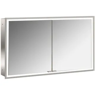 Emco prime Unterputz-Lichtspiegelschrank 949706294 1200x730mm, 2-türig, aluminium/spiegel