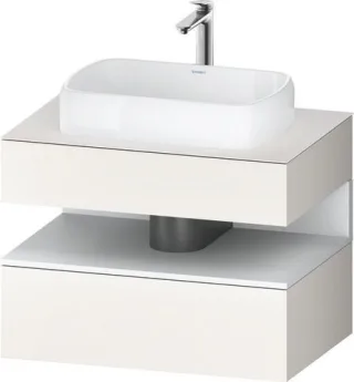 Duravit Qatego Konsolenwaschtischunterbau wandhängend Weiß Supermatt 800x550x600 mm - QA473001884000 QA4730018840000