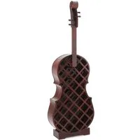 Stagecaptain Weinregal WRS-25 Stradivino Grande Wein- & Flaschenregal für 25 Flaschen, Weinständer Holz stehend in Vintage-Optik "Cello" Design