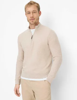 Brax Herren Strickpullover Style STEFFEN beach, Beige, Gr. XXXL