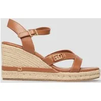 s.Oliver Sandalen Sandale Sandaletten mit Keilabsatz in Bast-Optik