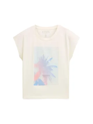 tom tailor kids - Top mit Fotoprint wool white - Gr. - 140