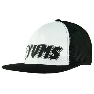 Yums Mesh Snapback Hut Verstellbares schwarzes weißes Logo Unisex Cap 200941 Schwarz Weiß