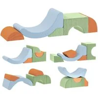 AIYAPLAY für Kleinkinder, leichtes Gewicht Spielbausteine, (Kletter- und Spielset, 5 St., Bausteinset), Klettern Großbausteine mit Cord-Optik Bauklötze Mehrfarbig