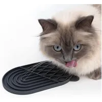 LucyBalu Antischlingnapf ZENPAD Schleckmatte für Katzen, Katzen Leckmatte, Slow Feeder