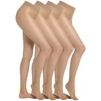 Camano Feinstrumpfhose fine everyday 20 DEN (4er Pack) mit leicht verstärkte, kaum sichtbare Fußspitze