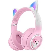 feinlux Überkopf-Bluetooth-Kopfhörer Kopfhörer (Bluetooth 5.3, Farbige LEDs, eingebautes Mikrofon, FM, Kopfhörer)