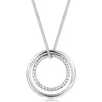 Elli Kette mit Anhänger Kreis 925 Sterling Silber Bicolor