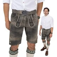 Schöneberger Trachten Couture Trachtenlederhose Trachten Lederhose Herren Starnberg, Echtleder Trachtenhose mit Gürtel