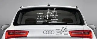 Aufkleber fürs Auto "bitte Abstand halten!"