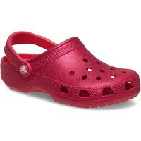 Crocs Classic Glitter Clog, Badesandale Hausschuh, Sommerschuh, Schlappen, Schlupfschuh mit Glitzer verziert