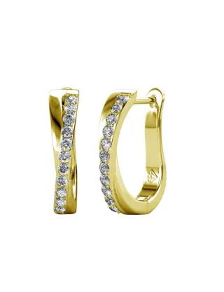 Criss-Ohrringe - Gold und Kristall