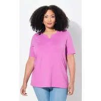 Ulla Popken T-Shirt T-Shirt A-Linie Tunika-Ausschnitt Halbarm