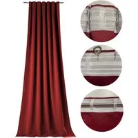 novumfix Verdunkelungsvorhang Sunout/bordeaux-rot KombiBand XXL bis 350 cm lang, verdunkelnd, Thermovorhang, Kombiband