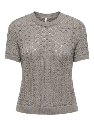 ONLY - ONLSAGA SS O-NECK KNT NOOS - Gr. - L