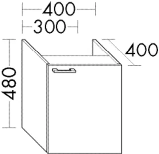 Burgbad Unterschrank System 30 Preisgruppe 4 Sana 480x400x400 Eiche Hellgrau, WUYD040RF6332 WUYD040RF6332