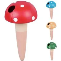 relaxdays Bewässerungskugel Tonkegel Pilz-Design 4er Set
