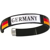Fries Armband Deutschland Fan Armband mit Flaggen EM Fußball Europameisterschaft, Mit Germany Druck
