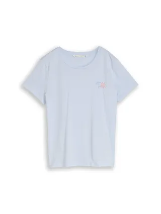 Denim Tom Tailor - T-Shirt mit Stickerei mountain sky blue - Gr. - XL