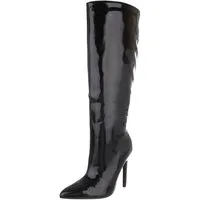 Ital-Design Kniehohe High Heels mit elegantem Design für besondere Anlässe High-Heel-Stiefel (90851793) Pfennig-/Stilettoabsatz Stiefel in Schwarz