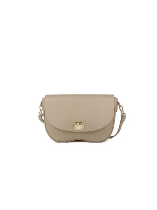 Giulia Monti Schultertasche Grau Beige