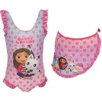 Gabby's Dollhouse Badeanzug Kinder Badeanzug mit Sarong Badebekleidung