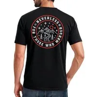 Neverless Print-Shirt Herren T-Shirt Backprint Adventure Badge Outdoor Emblem Fashion mit Print