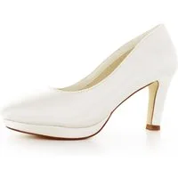 White Lady 889 ivory - einfärbbare Satin-Brautschuhe Pumps