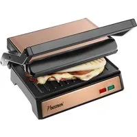 bestron Kontaktgrill APM124, 1000 W, 180° aufklappbar mit Fettauffangschale