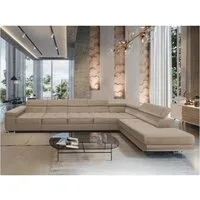 Muffo Ecksofa WILD XXL, mit Bettkasten, Hohe Metallfüße, verstellbare Kopfstützen, Liegefläche 125x240
