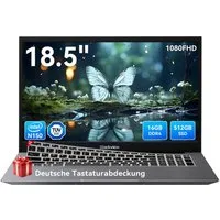 blackview 18.5" FHD IPS Acebook10 Intel Core N150 Windows 11 Pro Notebook (Intel N150 Intel Core N150, 16 GB, 512 GB SSD, Windows 11 Pro, FHD+ IPS, Silikon-Tastaturschutzfoli)